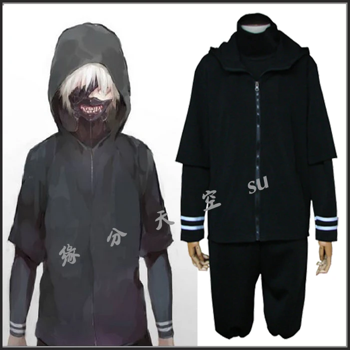 Новинка Карнавальный костюм Tokyo Ghoul Ken Kaneki Повседневная Толстовка с капюшоном
