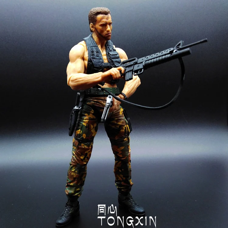 NECA фильм 25th Хищник инопланетянин Арнольд Шварценеггер патруль голландский извлечение голландский Охотник за джунглями 18 см игрушка ПВХ фигурка модель S108