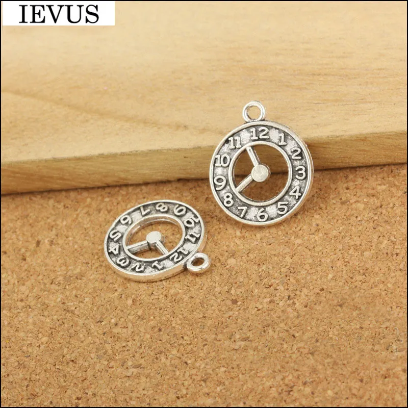 Лидер продаж 4 шт./лот 18 мм * 21 античное серебро бриллиантовое очарование времени