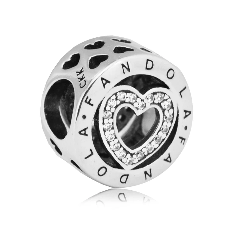 

Genuine 925 Sterling Silver Radiant Hearts Charm Beads Fits Women Charms Bracelet DIY Beads for Jewelry Making Wholesale kralen