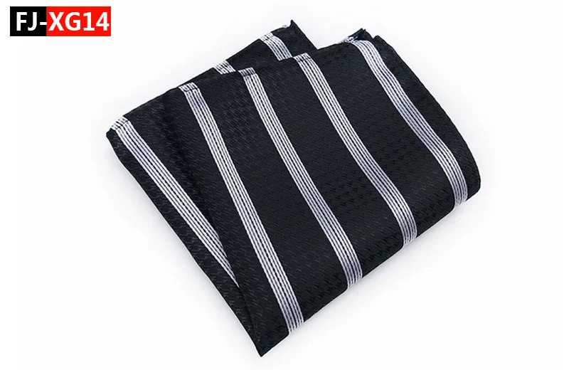 FJ-XG14 20 цветов Мужской Hanky проверяет, плед полосатый шелковые костюмы Свадебный квадратный Карманный вечерние носовой платок Одежда Аксессуары Шарф - Цвет: FJ-XG14