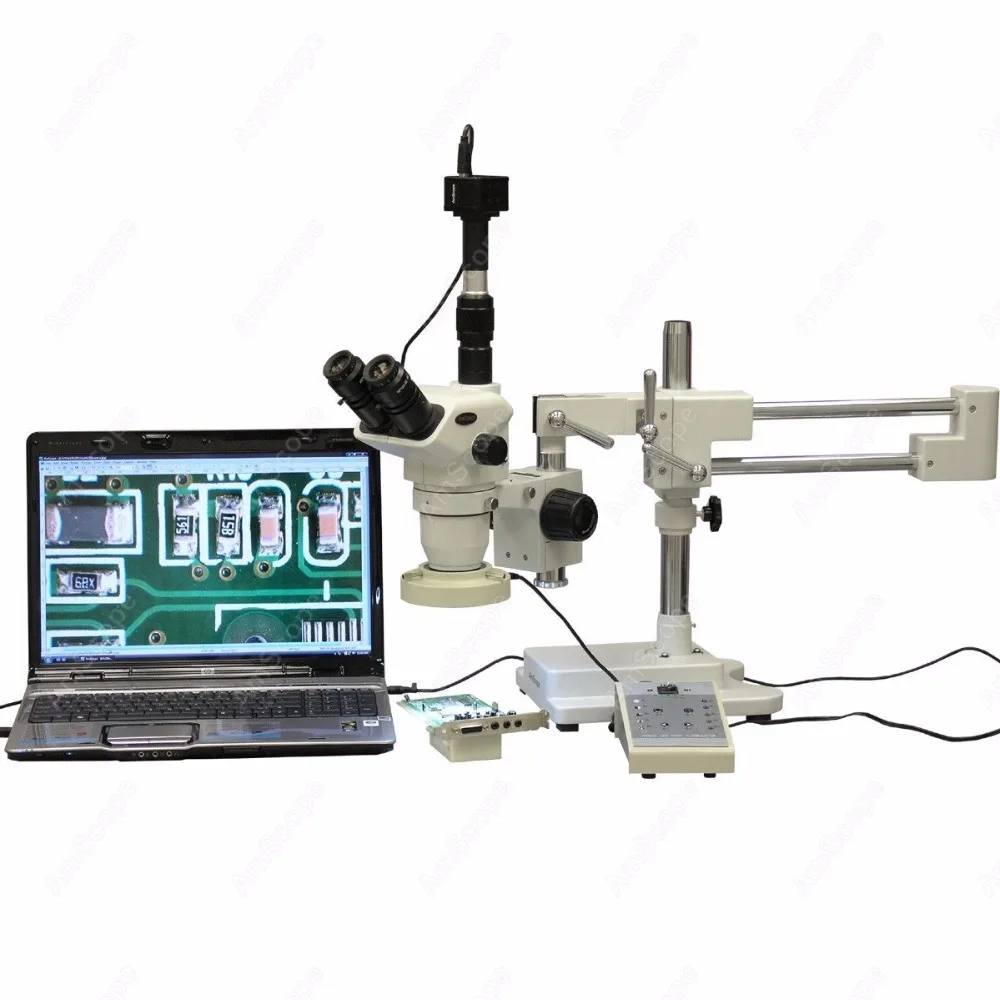 Бум стоять стерео микроскоп amscope поставки 2x 225x бум W 8 зона 80 свет + 9mp цифровой