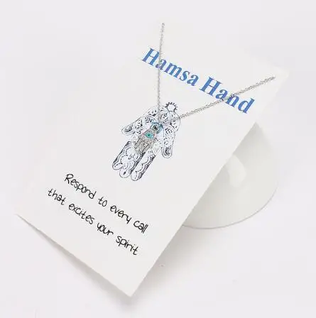MEIBEADS Minimalist Evil Eye Choker Necklace Pendants Hamsa Hand Wish Card Necklaces For Coupon Summer Collares Bijoux Femme - Окраска металла: 5