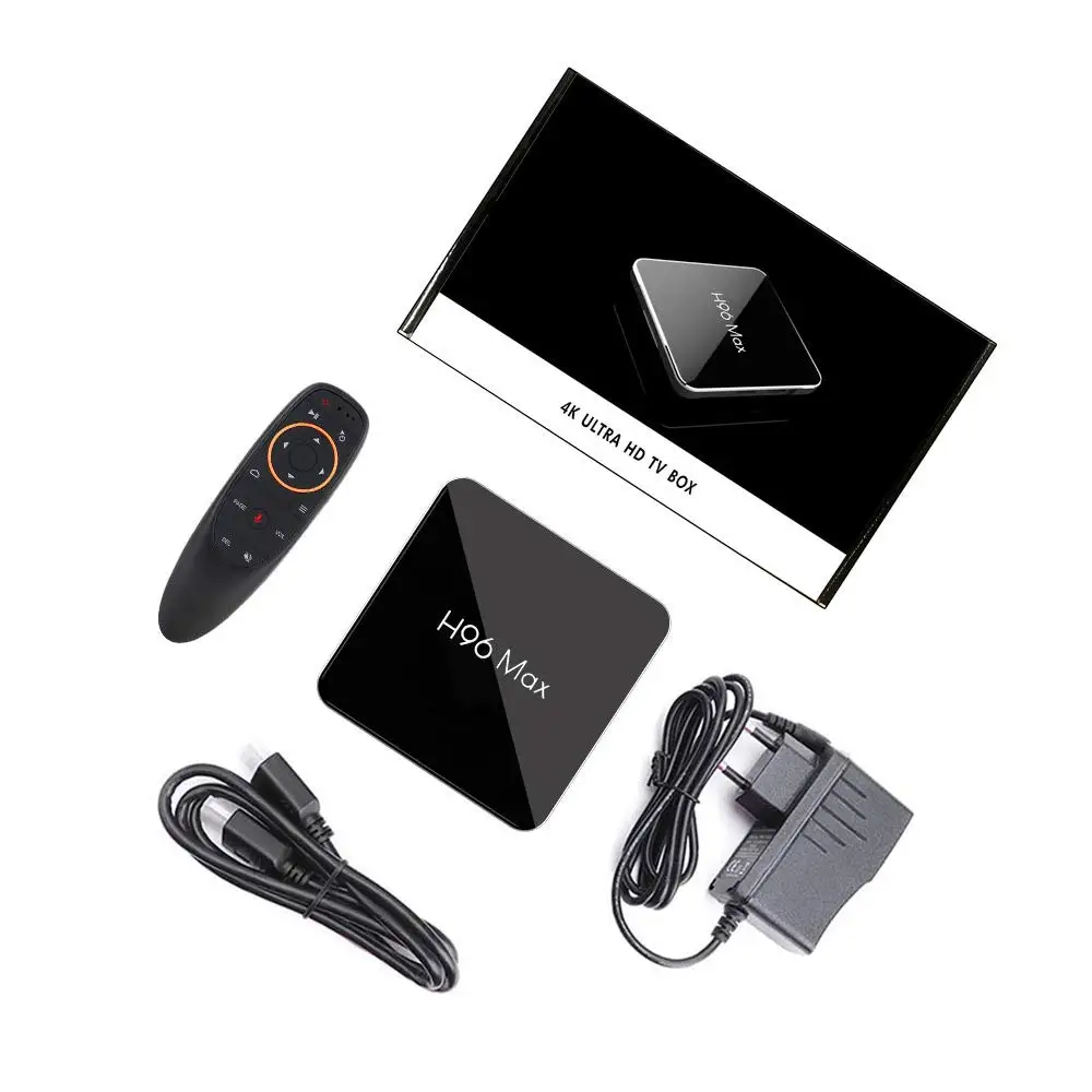 ТВ Приставка Smart TV DDR4 Android 8 1 двойной Wi Fi Amlogic S905X2 H96 MAX H.265 64 ГБ Google Play Store Netflix Youtube