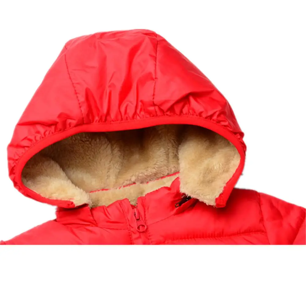Baby Boys Girls Winter Wind Resistance Warm Coat Kids Casual Hooded Fleece Jacket Children Lamb Cashmere Thickened Down jacket | Детская