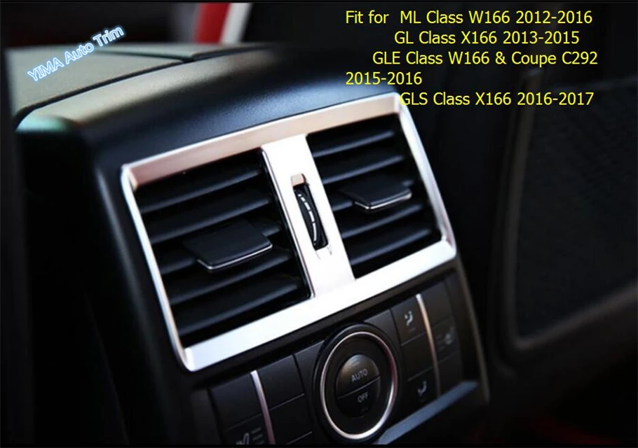 

Lapetus Car Styling Rear Air Conditioning AC Vent Outlet Cover Trim Fit For Mercedes-Benz GLE W166 Coupe C292 2015 2016 2017 ABS