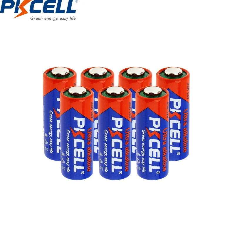 7 шт. щелочные аккумуляторы PKCELL 23a 12 В MN21 V23GA VR22 A23 L1028 В|l1028 battery|alkaline battery12v |