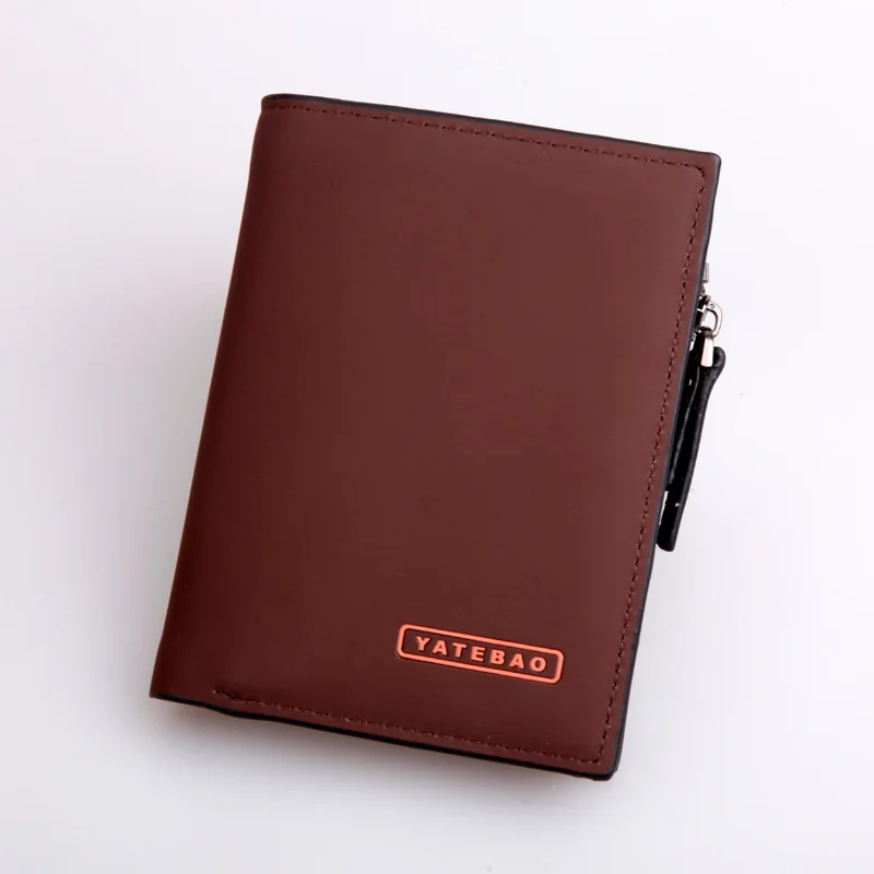 Новый Повседневная Кожа PU Мужчины Короткие Кошельки Портмоне Бренд