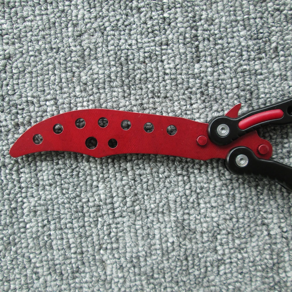 CS:GO Бабочка Нож игрушка сталь практика Балисонг Крутые тренировочные ножи CSGO игровой тренер для детей спорт армия CF на.