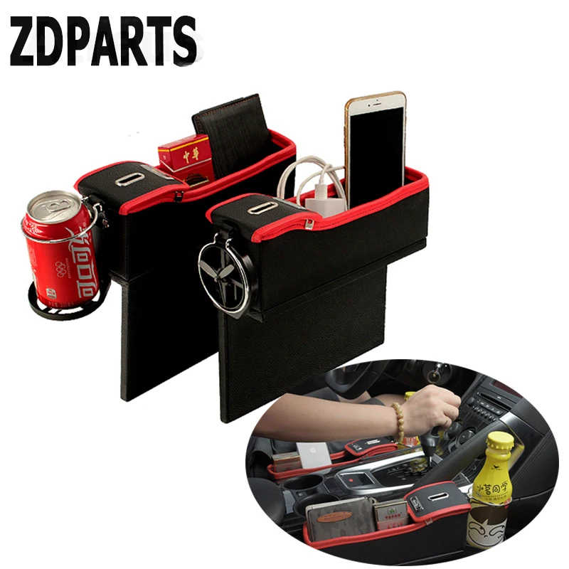 

ZDPARTS 1PC For Bmw E46 E39 E60 E90 F30 F10 E30 X5 E53 F20 Citroen C5 C4 C3 Saab Car Seat Gap Organizer Box Coins Drinks Holder