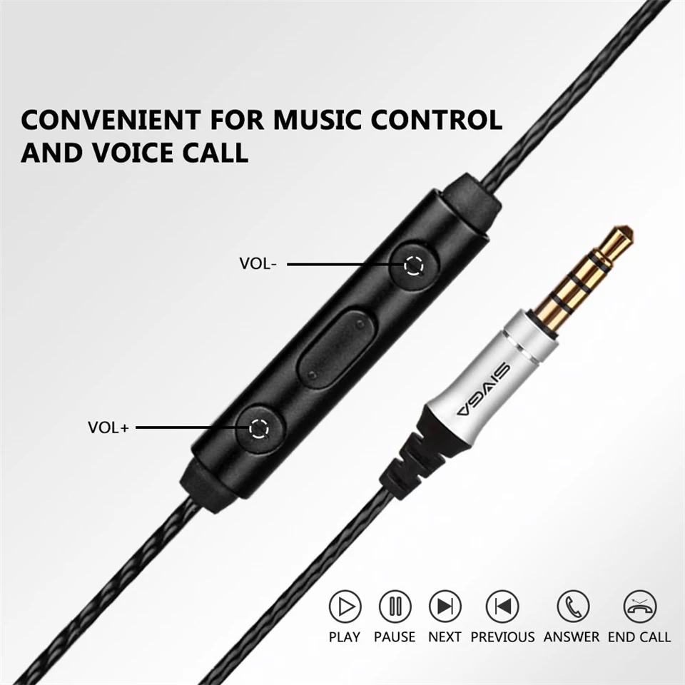 SIVGA M006 из розового дерева наушники вкладыши стерео бас HIFI Fever динамические