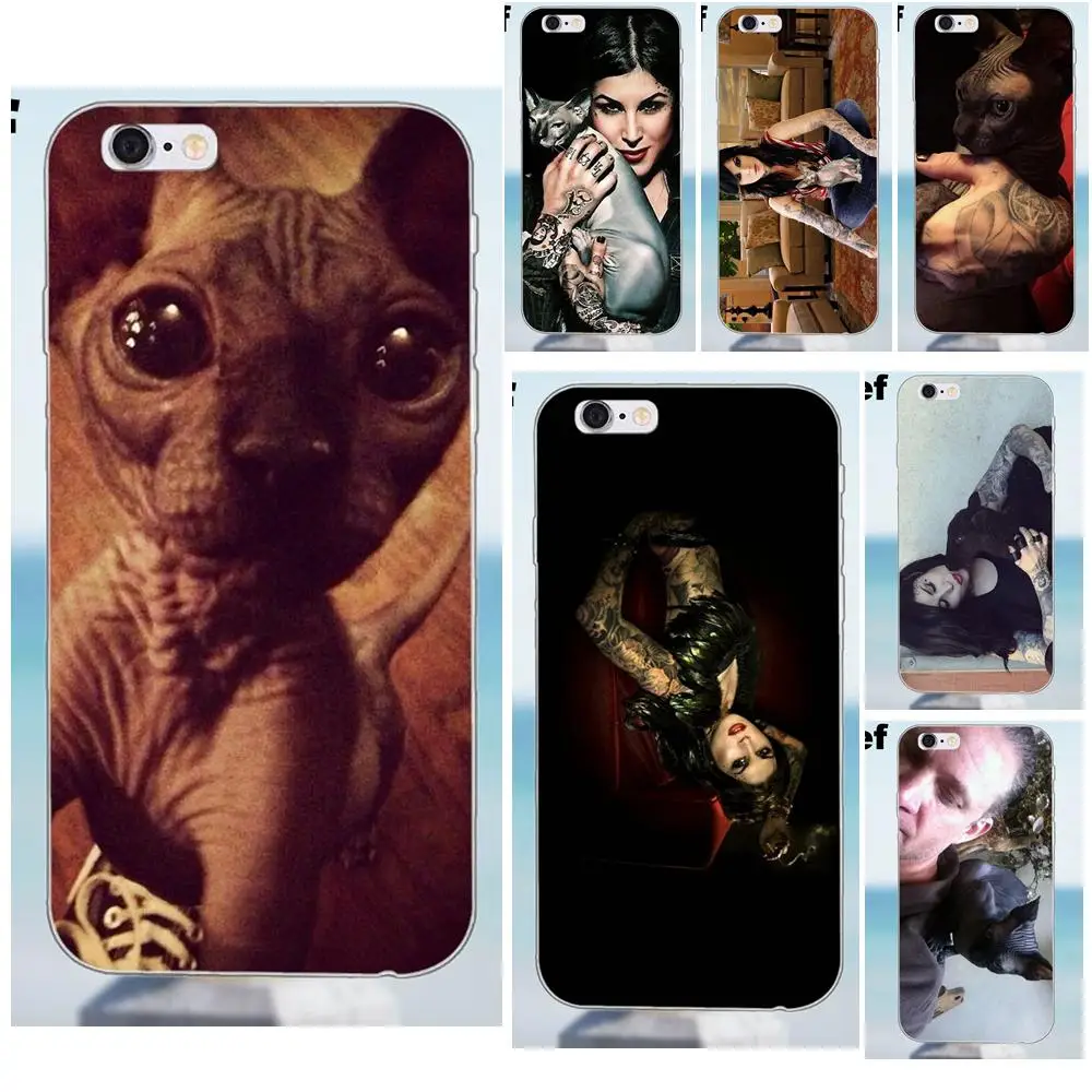 Suef Kat Von D Cat для iPhone X 4 4S 5 5S 5C SE 6 6S 7 8 Plus Samsung Galaxy J1 J3 J5 J7 A3 A5 2016 2017 мягкий модный чехол|for