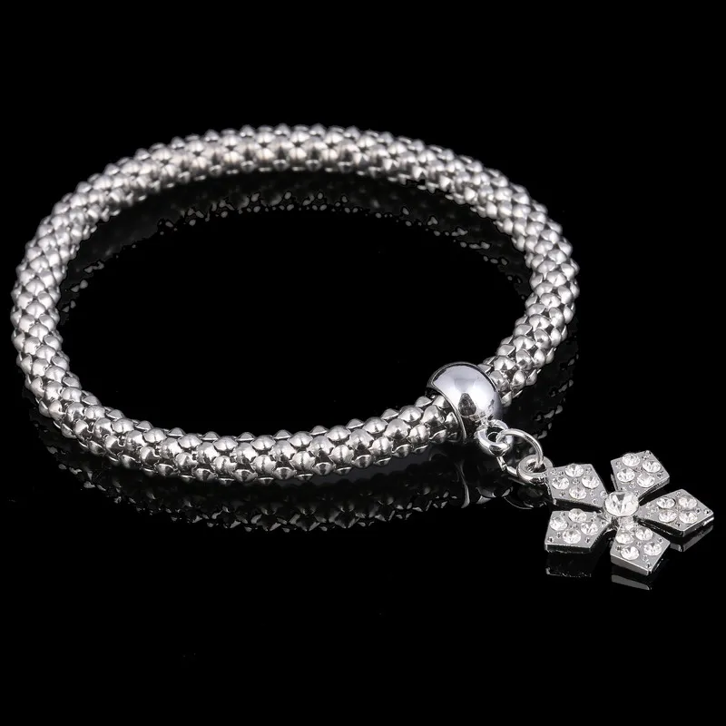 3 шт./комплект Женский многослойный браслет с подвеской снежинкой|bracelet set|crystal