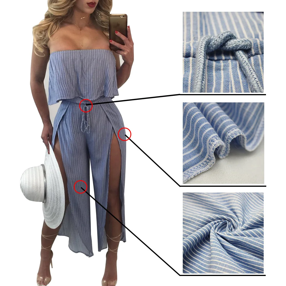 Женские комбинезоны с оборками комбинезон открытыми плечами сексуальная