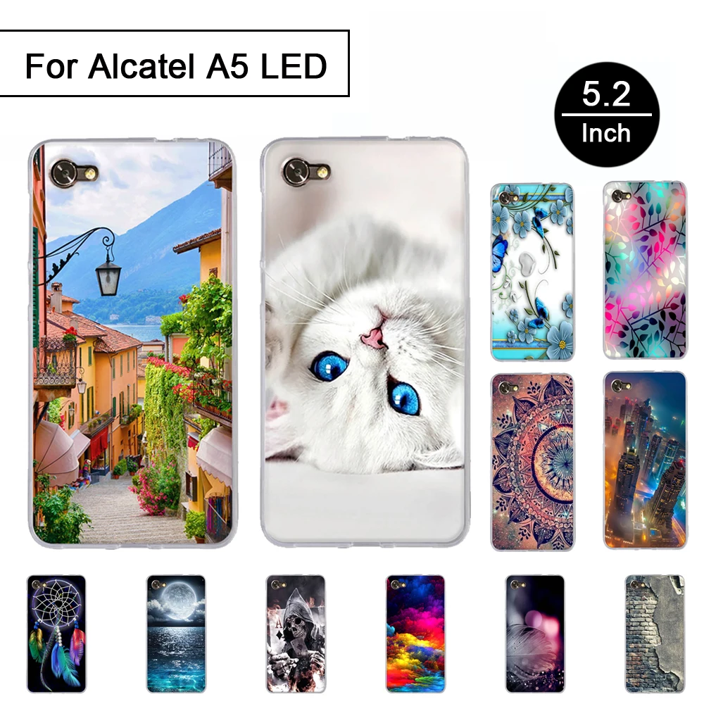 Чехол для Alcatel A5 LED чехол 3D Мягкий силиконовый из ТПУ телефона 5 2 дюйма