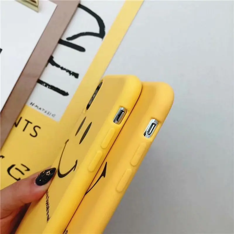 GYKZ простые чехлы для телефонов с надписью и смайликом iPhone XS MAX XR X 7 6 6s 8 Plus мягкая
