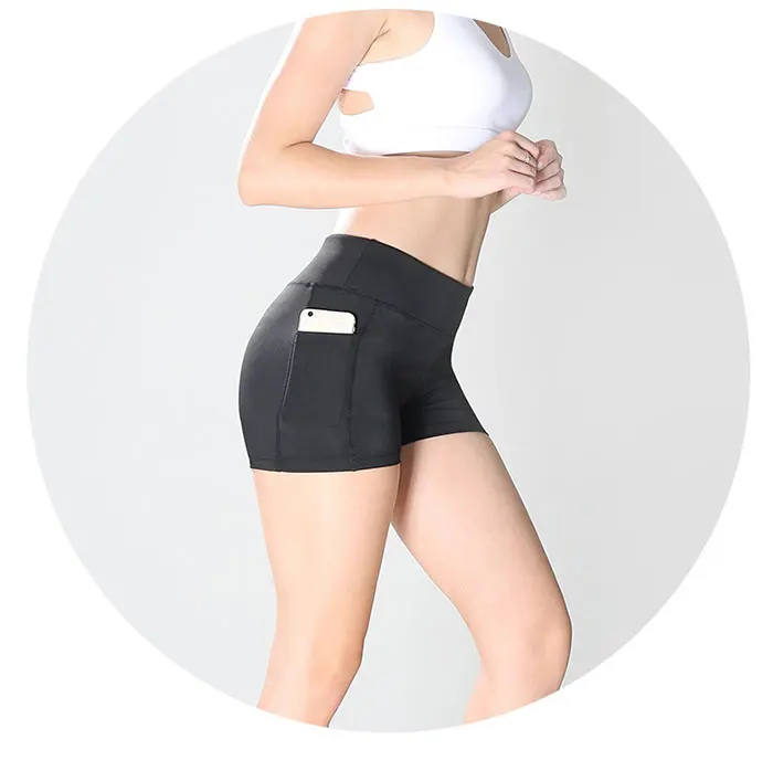 Мягкие Шорты для йоги с высокой талией спортивные шорты фитнеса полиэстер