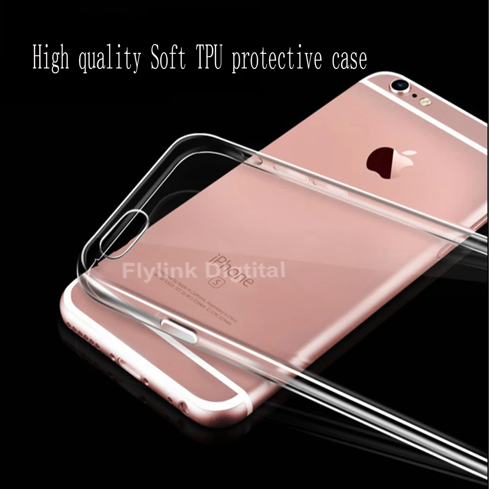 Ультратонкий Мягкий Прозрачный чехол из ТПУ для iPhone 6 7 8 Plus прозрачный мягкий