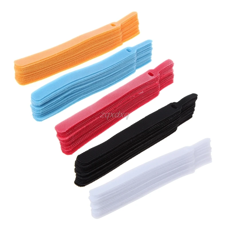 New 14.5cm 20pcs Fastening Reusable Cable Organizer Earphone Mouse Ties Management Wire Winder 2018 Drop Ship | Электроника