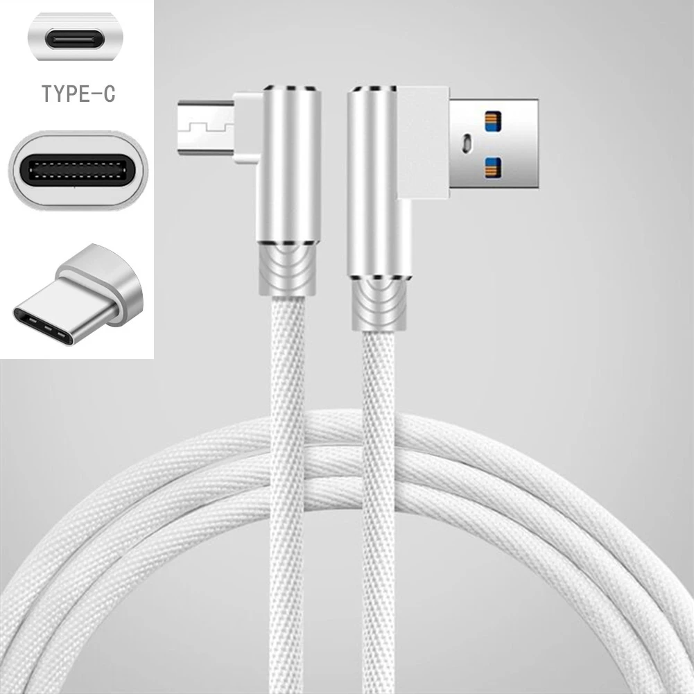 Кабель для быстрой зарядки Samsung и Xiaomi с прямым углом Type C Micro USB USB|Шлейфы мобильных