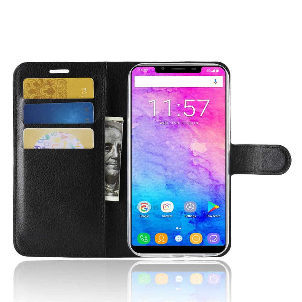 HUDOSSEN для Oukitel U18 чехол Роскошный кожаный книжка ПУ кожа силикон на заднюю панель