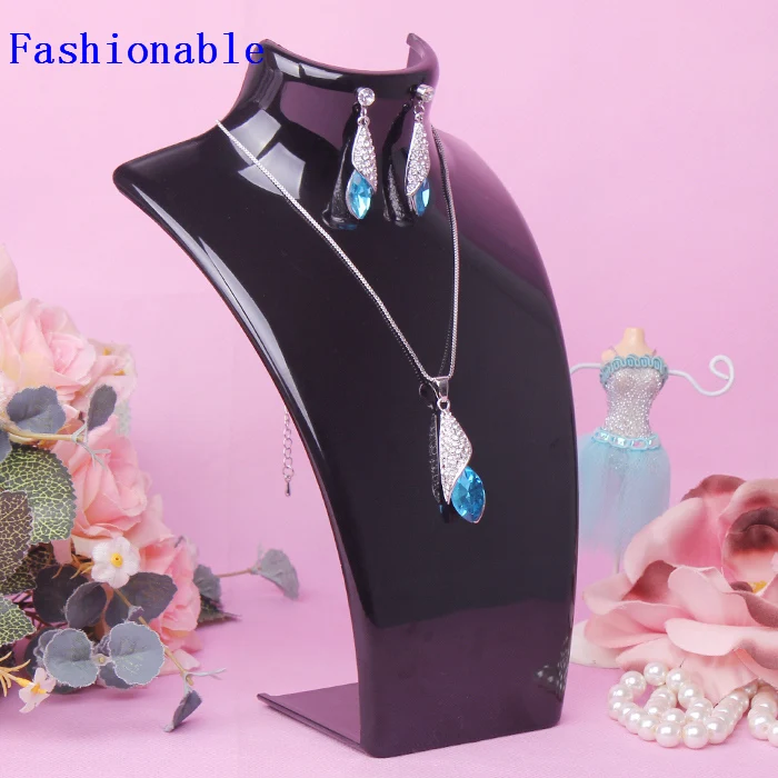 

Горячее предложение Новый черный цветной Манекен Держатель для ожерелья Подвеска стенд ожерелье держатель шоу украшение в розницу