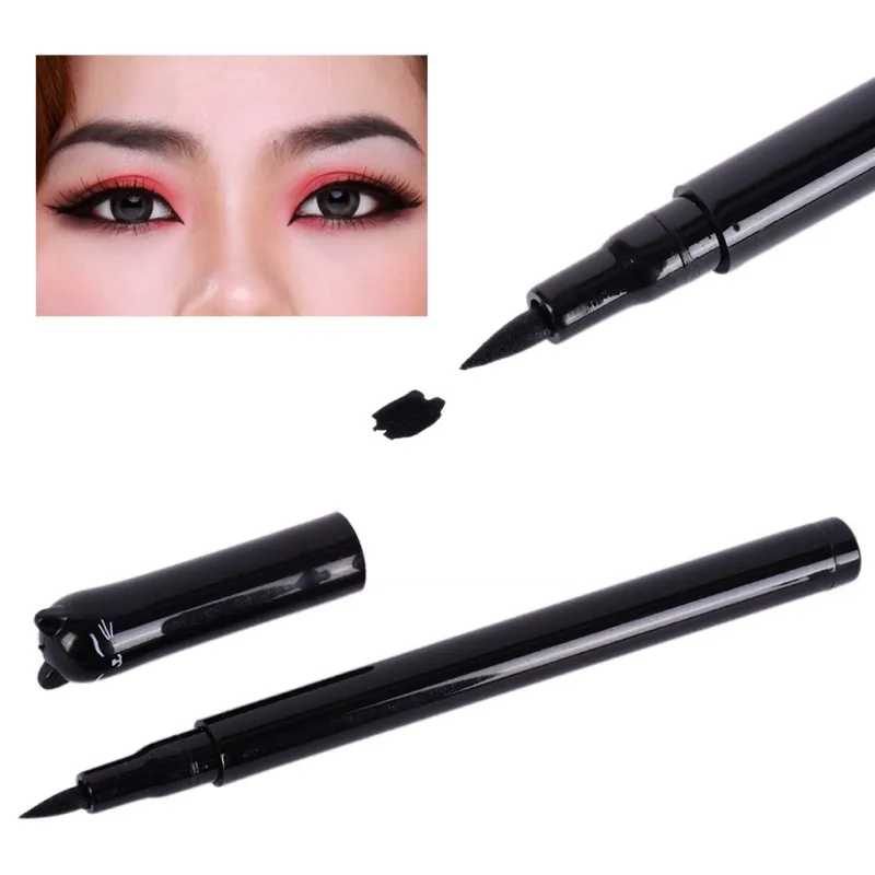 Новый Черный Водонепроницаемый Жидкая Подводка Pen Eye Liner Карандаш Макияж Cat Тип