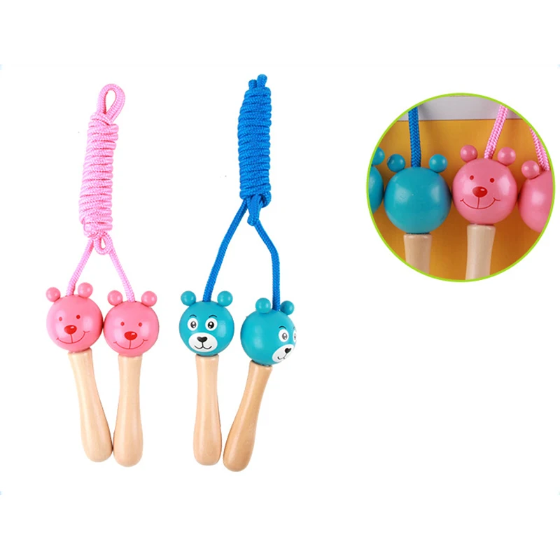 Деревянные игрушки Скакалка прыжки шнур Стандартный фитнес дети открытый игры