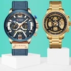 CURREN Мужские часы лучший бренд класса люкс мужские военные кожаные спортивные часы водонепроницаемые кварцевые мужские наручные часы