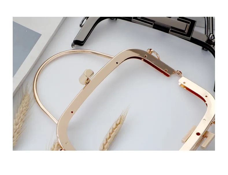 Arch 20,5 см ручка квадратная пряжка комплектующие черного цвета сумки части Золотой металлический кошелек рамка Arc портмоне Ретро Кошелек Рамка ключ
