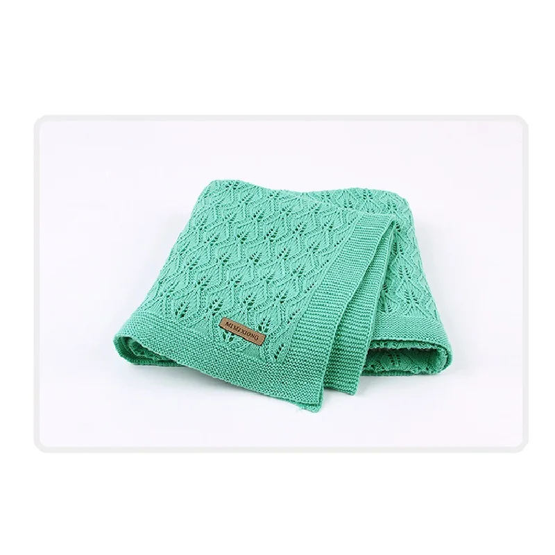 82W513 Grape Green Детское одеяло из трикотажного хлопка; летние вещи для пеленки для новорожденных; одеяло для коляски; одежда; Cobertor Infantil; ежемесячное детское одеяло - Цвет: 82W513 Grape Green