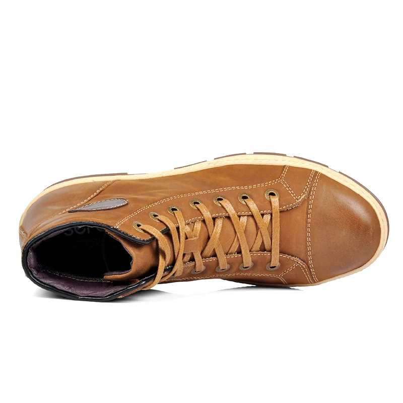 SERENE/2018 мужские кожаные ботинки на шнуровке Мужская модная обувь в стиле ретро