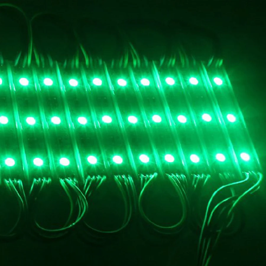 100 шт./лот рекламная подсветка SMD 5050 rgb светодиодный модуль 20 шт. на струну 12 В