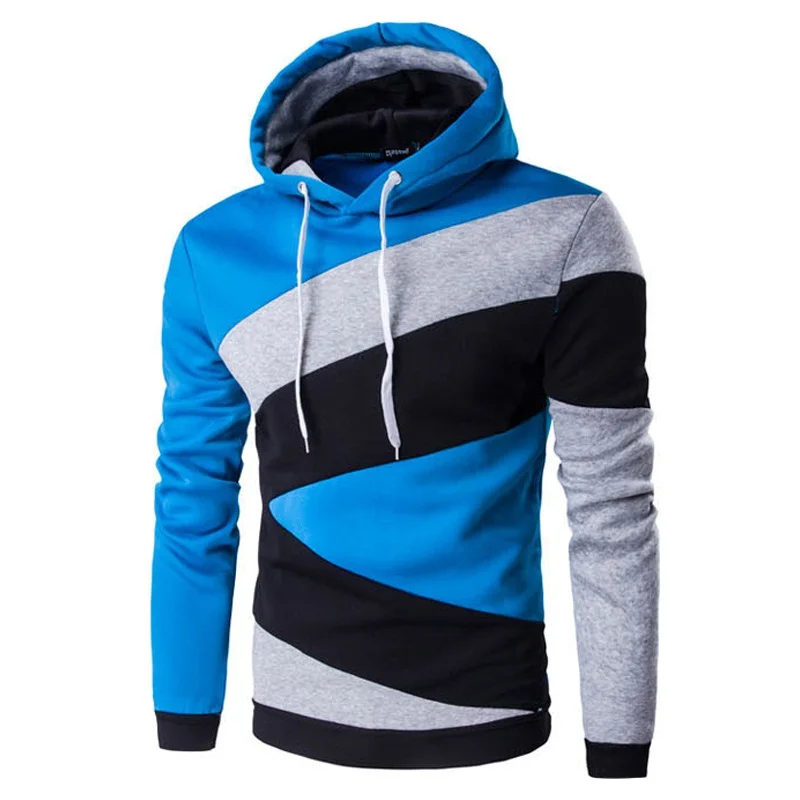 Новый Мода 2017 г. Толстовки Для мужчин хип-хоп Марка Толстовка Цвет шить толстовка