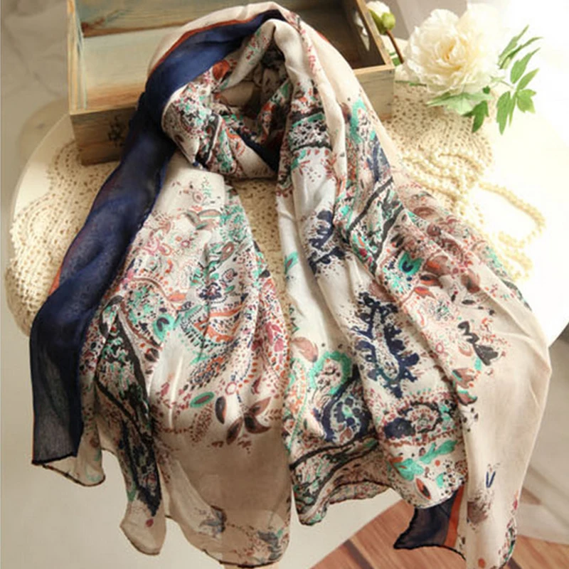 2016 высококачественный шелковый шарф в полоску шарфы шаль женские цветочный