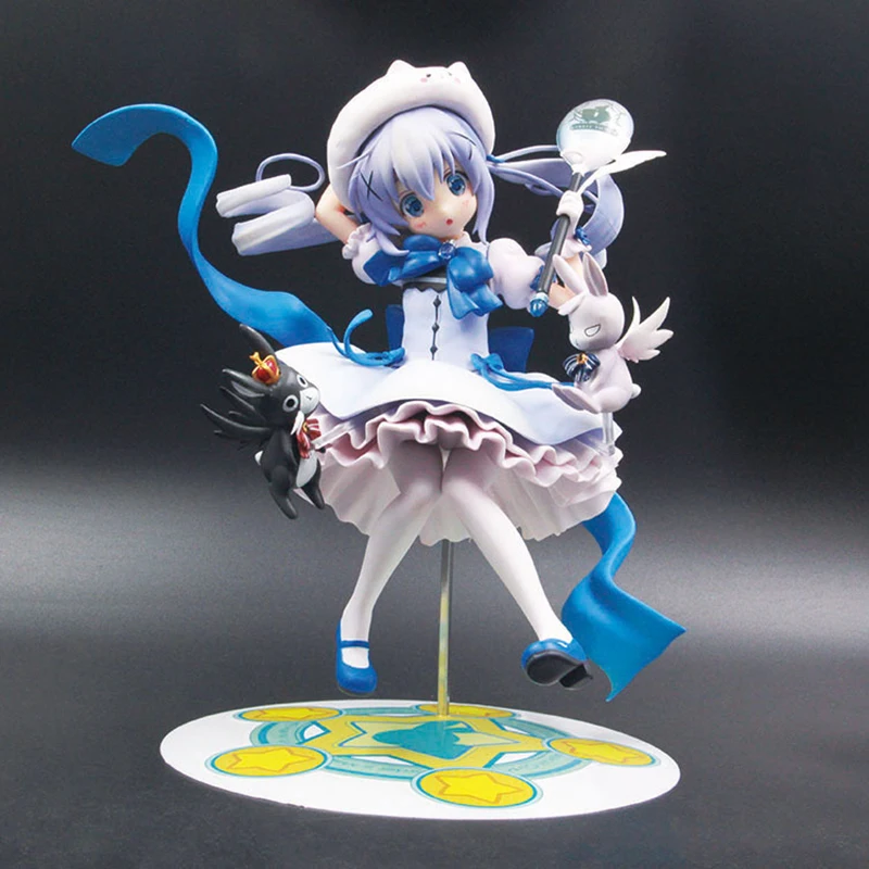 Есть ли заказ на кролика? Kafuu Chino Action Figure 1/7 scale окрашенная фигура волшебная девушка