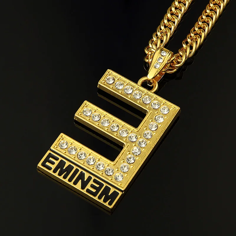 Мужская цепь в стиле хип хоп с надписью ожерелье Eminem длинные цепи подвески из
