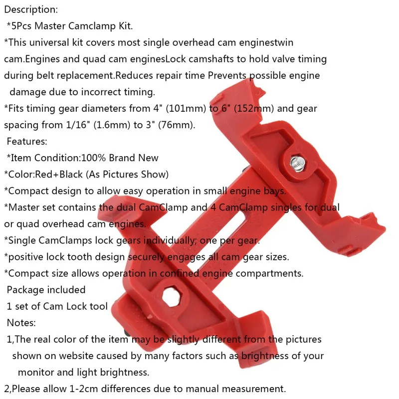 

2019 Dropshipper Universal Cam Clamp Camshaft Engine Timing Sprocket Gear Locking Tool
