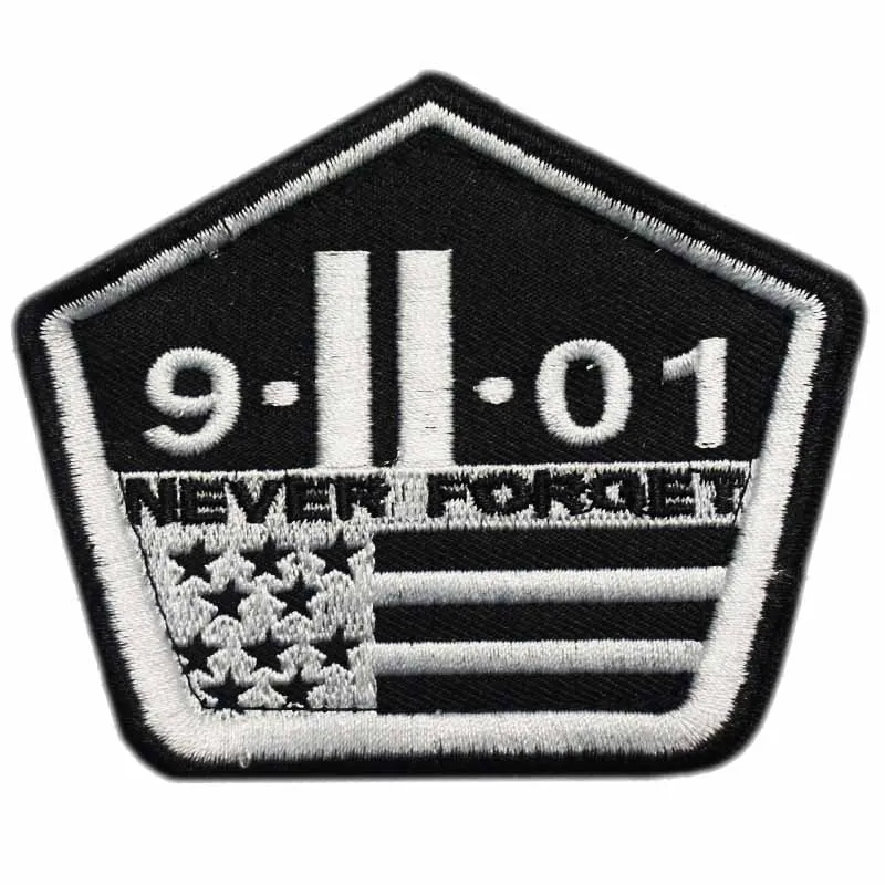 9/11 никогда не забудьте о нашивках на липучках вышитый военный значок с вышивкой в