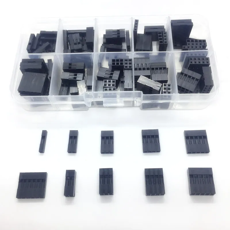125 шт набор Dupont с коробкой 1 P/2 P/3 P/4 P/5 P/6 P/2*2/2*3/2*4/2* 5Pin корпус пластиковый корпус терминал Перемычка провода СОЕДИНИТЕЛЬ НАБОР