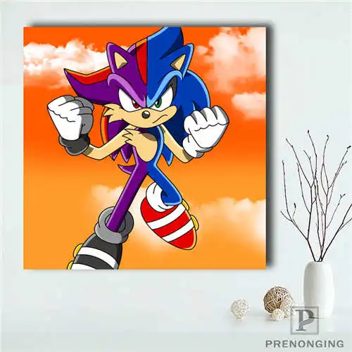 Canvas Poster На заказ sonic-the-hedgehog(1)@ постеры для печати постеров тканевые настенные художественные для декора гостиной#19-01-12-13-56 - Цвет: Canvas Poster
