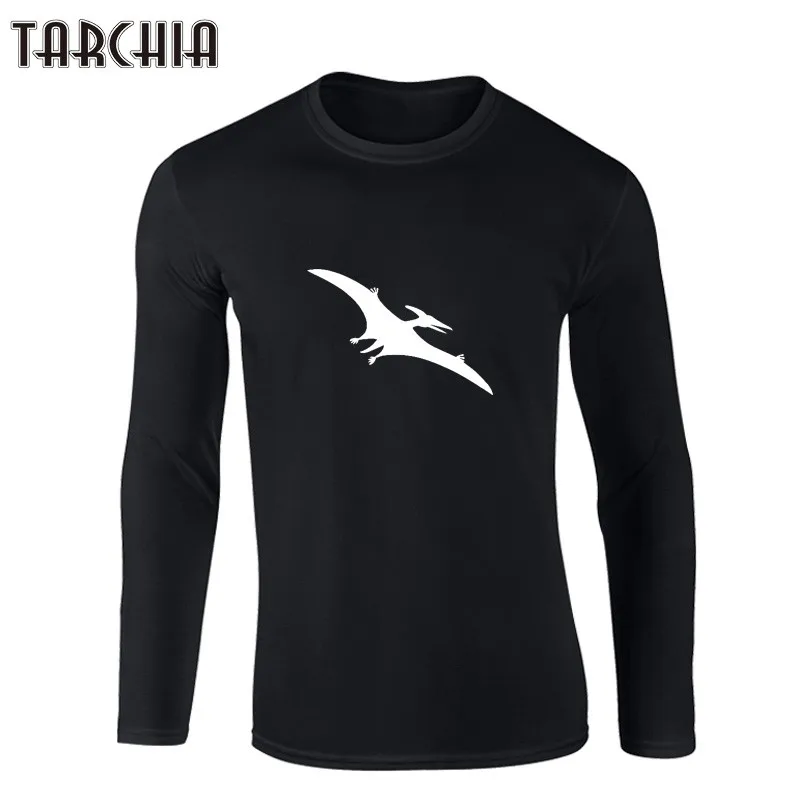 Футболка TARCHIA мужская с круглым вырезом хлопковая рубашка длинным рукавом