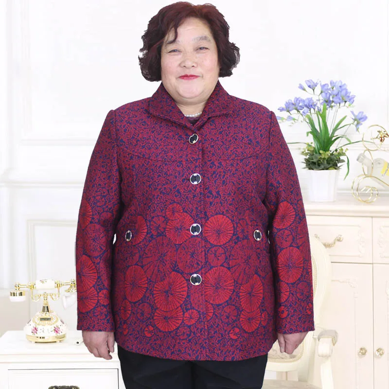 Большие размеры 5XL-9XL куртка для среднего и старшего возраста Женский