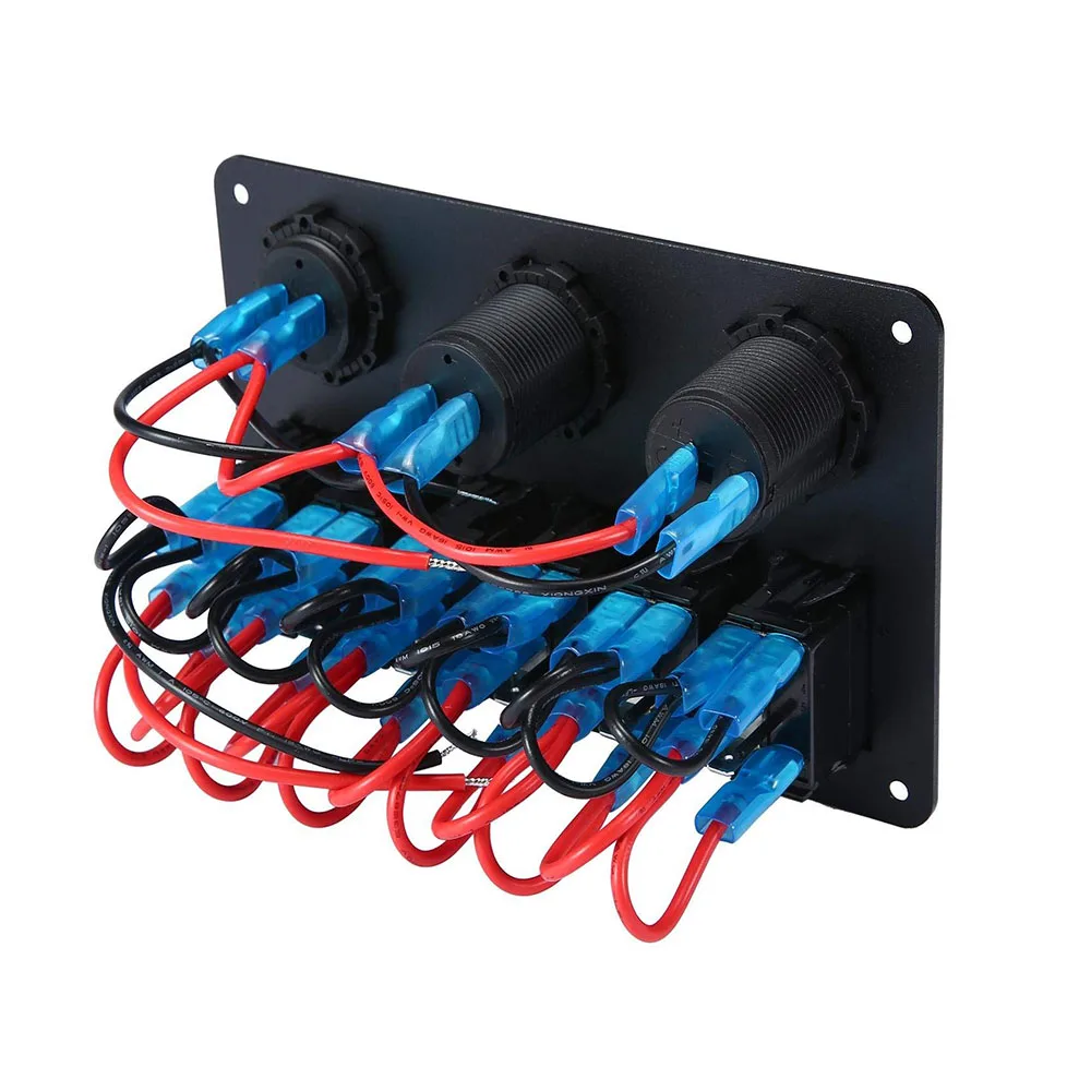 Двойной usb Зарядка 6 перекидной переключатель панель управления 12 V ~ 24V