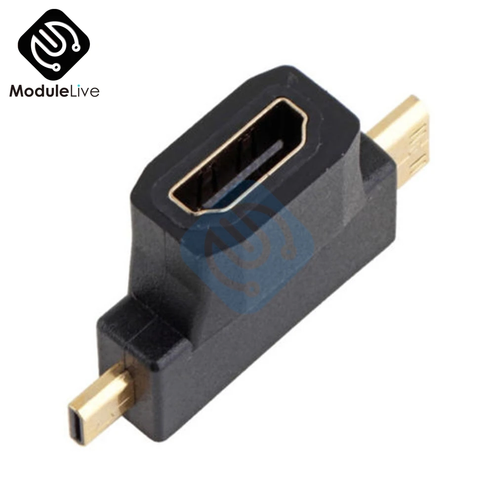 Кабель адаптер 3 в 1 Micro Male Mini HDMI male Female конвертер для HDTV 1080P комбинированные кабели