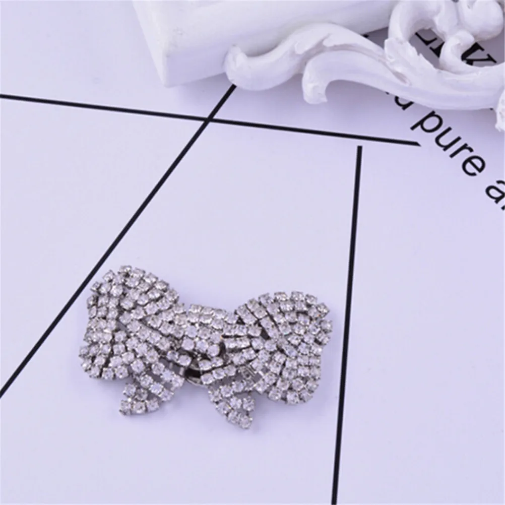 2 стиля модные стразы обувь Пряжка элегантная Серебряная Квадратные банты формы