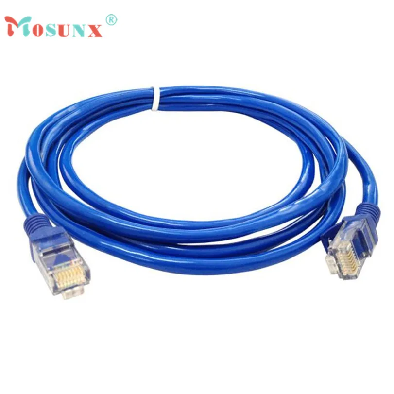 Горячая продажа MOSUNX синий Ethernet кабель Интернет LAN CAT5e сетевой для компьютера