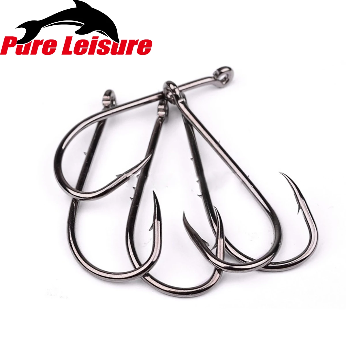 PureLeisure 200 шт рыболовные крючки из высокоуглеродистой стали поворотные джиг