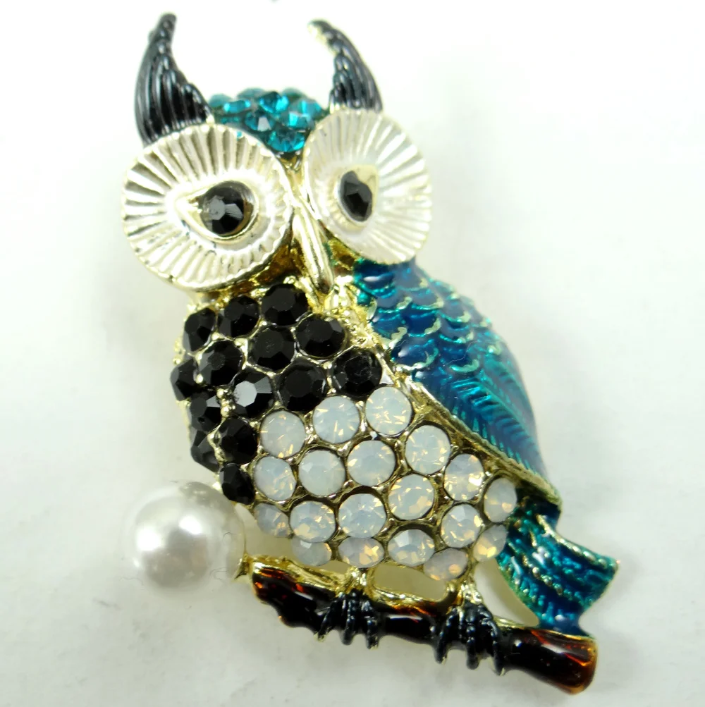 Hot Sale owl Brooches Men Women Suits Dress Hat Collar Brooch Pins Scarf Buckle Party Weddings Banquet Gifts W23 | Украшения и