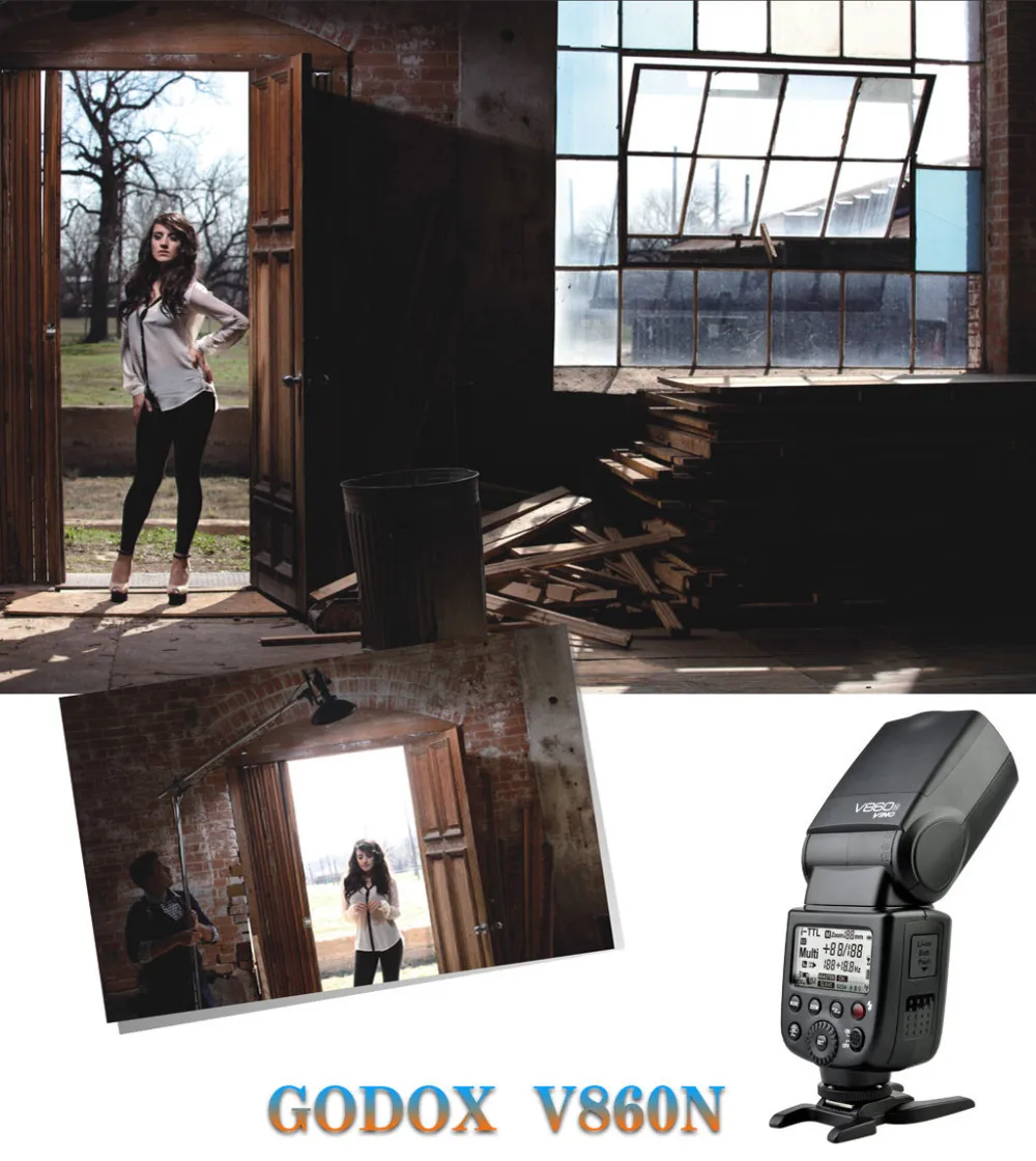 2x Godox V860N литий-ионная батарея I-TTL HSS Вспышка Speedlite с FT-16S управлением питанием Беспроводная Сумка для фотоаппарата nikon камера